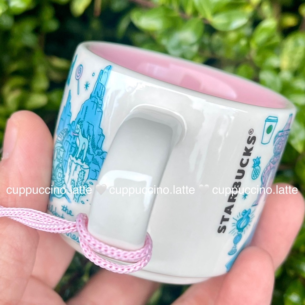 🏰NWT🩷Starbucks Disneyland Pink Blue Pin Drop Been There Series Ceramic Mini Mug - Picture 5 of 8